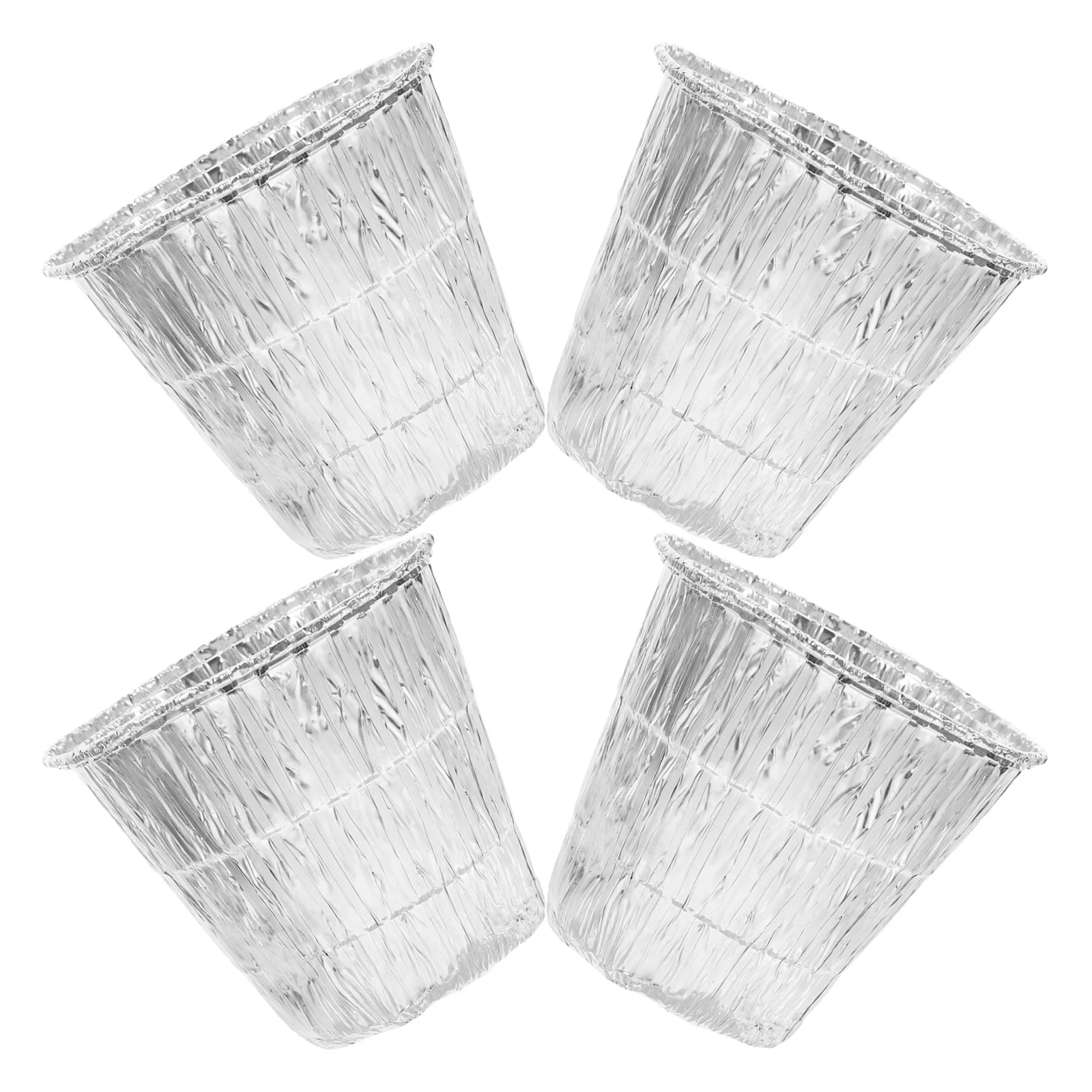 

4Pcs Bbq Grease Catcher Liners - 830Ml Aluminum Drip Bucket Liners Disposable Non-Stick Grilling Accessories for Easy Cleanup