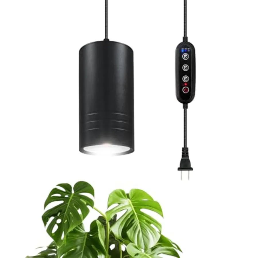 

Plant Hanging Grow Light Full Spectrum Warm Color with Timer Plug-in Pendant Grow Lights Large Luxury LED Grow Lights Indoor Pe