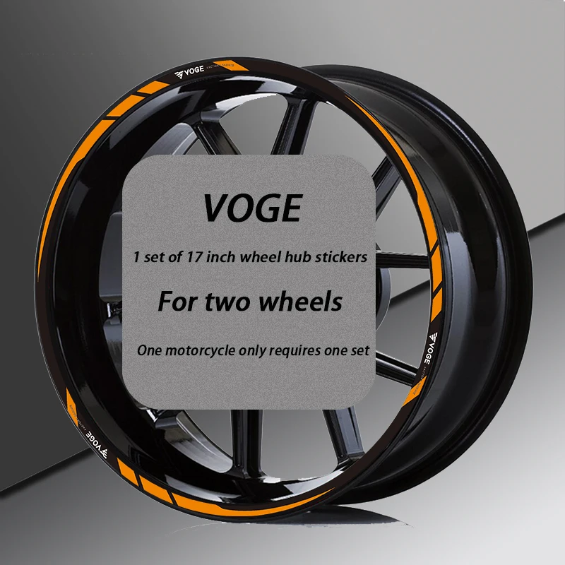 17'' Reflective Motorcycle Accessory Wheel Sticker Rim Decal For VOGE 300RR/500AC/525R/500DS/650DS/250RR