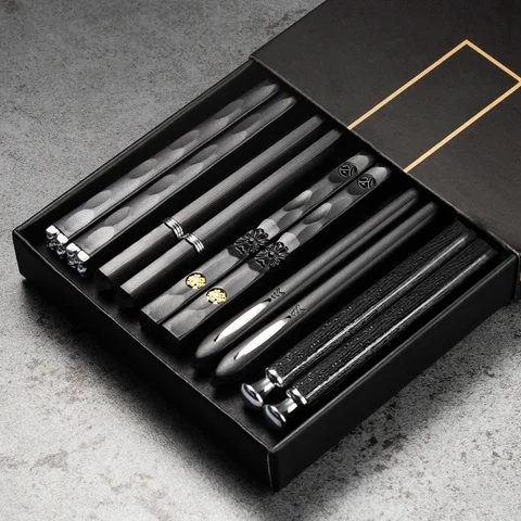 5Pairs High Quality Japanese Non-Slip Chopsticks Korean Home Hotel Restaurant Portable Healthy Food Stick For Sushi Chopsticks