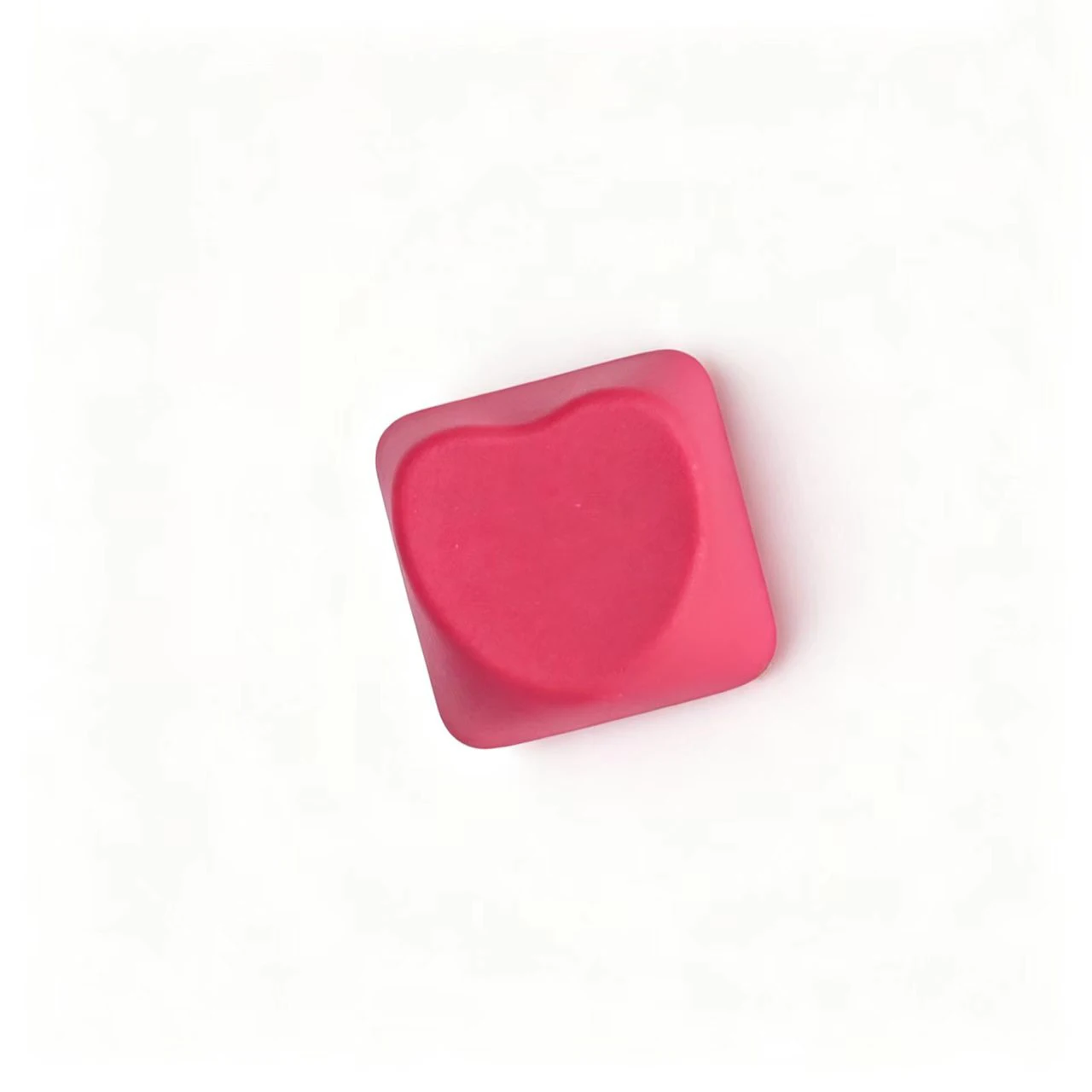 20pcs Heart-shaped PBT Blank Color Pink White Red Green Blue Yellow Purple 1u Cute Keycaps DIY(Blank PBT 1.6mm)