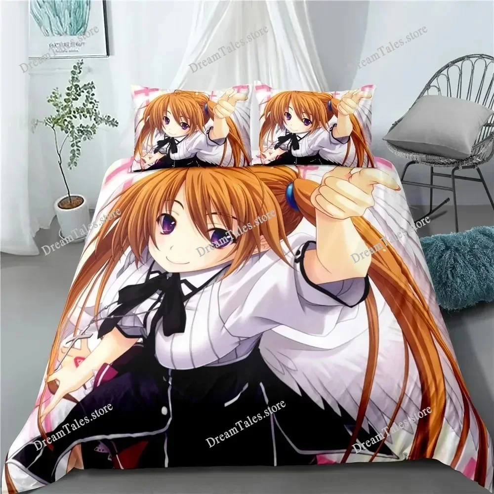 Exquisite 3D Anime High School DxD Wallpaper Print Bedding Set Duvet Cover Comforter Bed Youth Kids Girls Boys Gift
