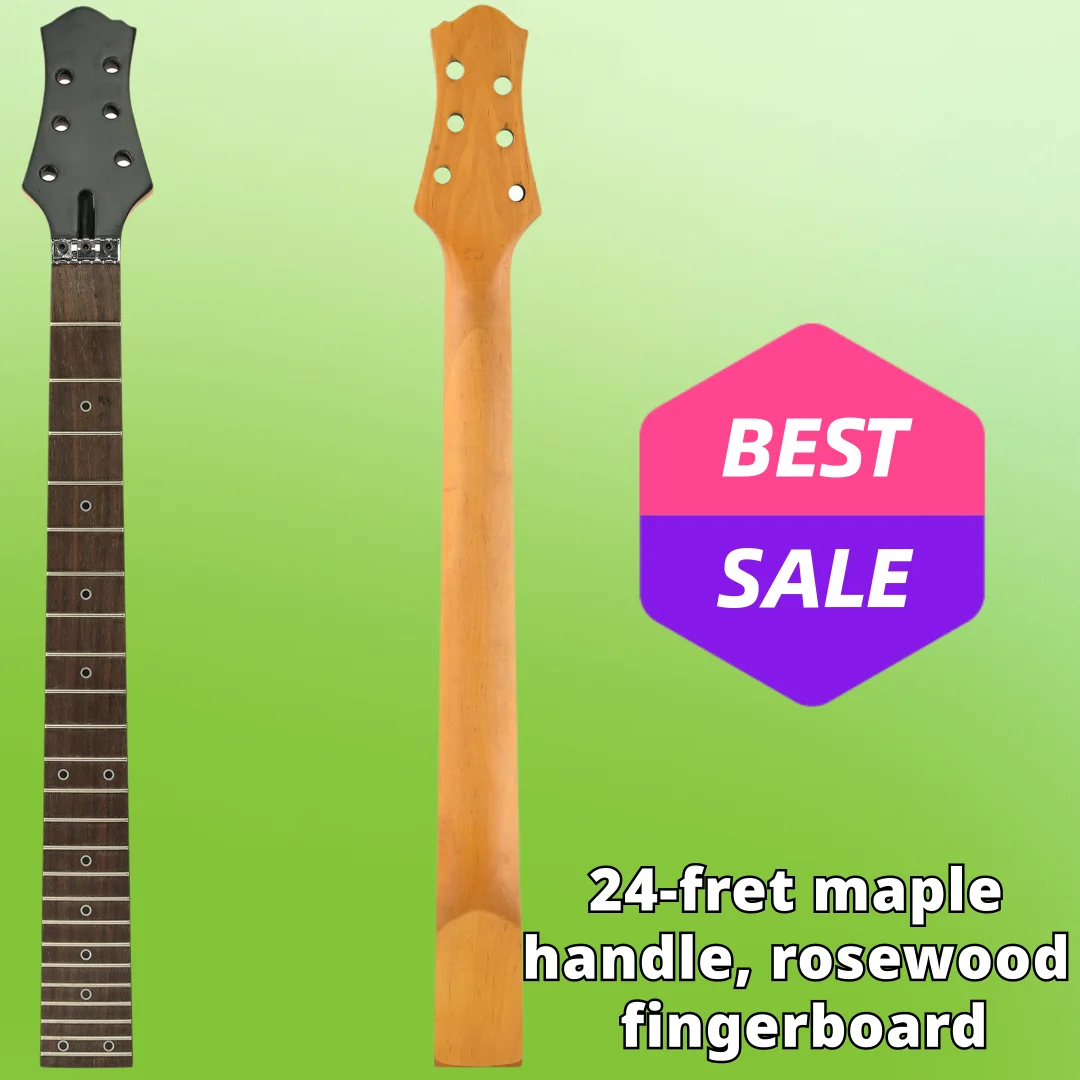 

DIY Electric Guitar Neck, 24 Fret, Maple Shank, Rosewood Fingerboard for LP Electric Guitar Neck Locking Pillow, C Shape