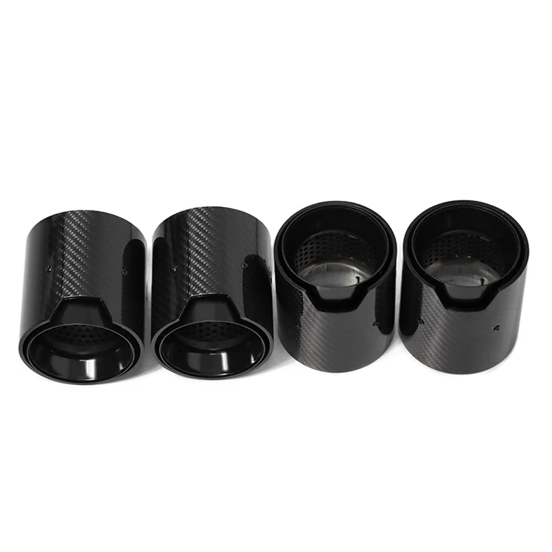 4pcs/lot Exhaust Tip For BMW M2 F87 M3 F80 M4 F82 F83 Car Muffler Tailpip M Performance Carbon Fiber Exhaust Pipe Tips