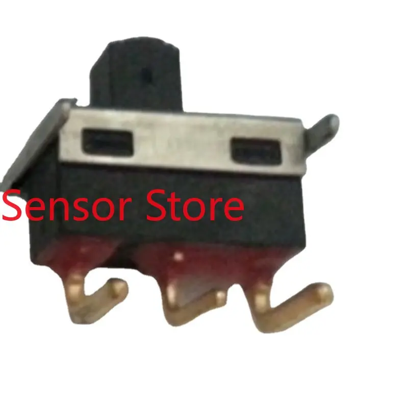 

10PCS 1P2T Military Grade Toggle Switch 3 Feet 2 Gears Curved Gold-plated Horizontal Side Dial