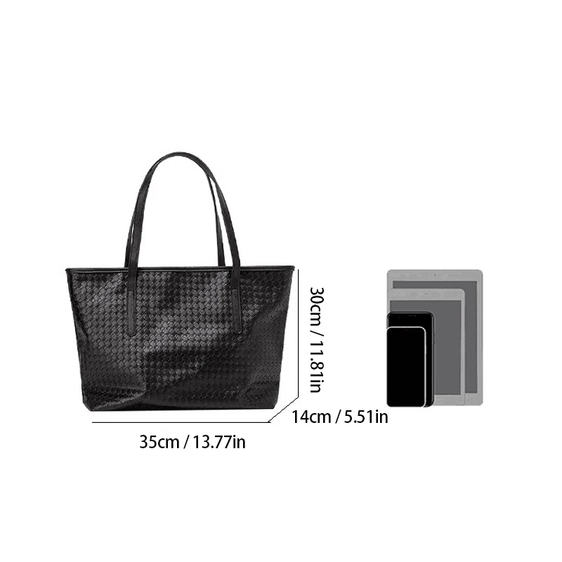 Large capacity Tote Bag 2024 Women\'s bag new woven fashion hand bill shoulder bag