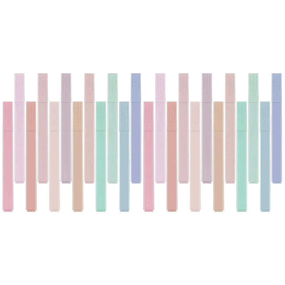 

24Pcs Highlighter Pens Vibrant Double-Ended Fluorescent Markers Convenient Book Notebook Diary Writing Tool for Students School