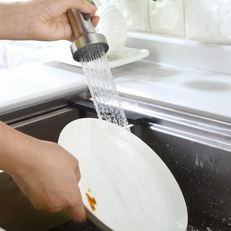 Kitchen Pull Out Faucet Sprayer Nozzle 3 Modes ABS Water Saving Bathroom Basin Sink Shower Spray Head For 1/2" Connection