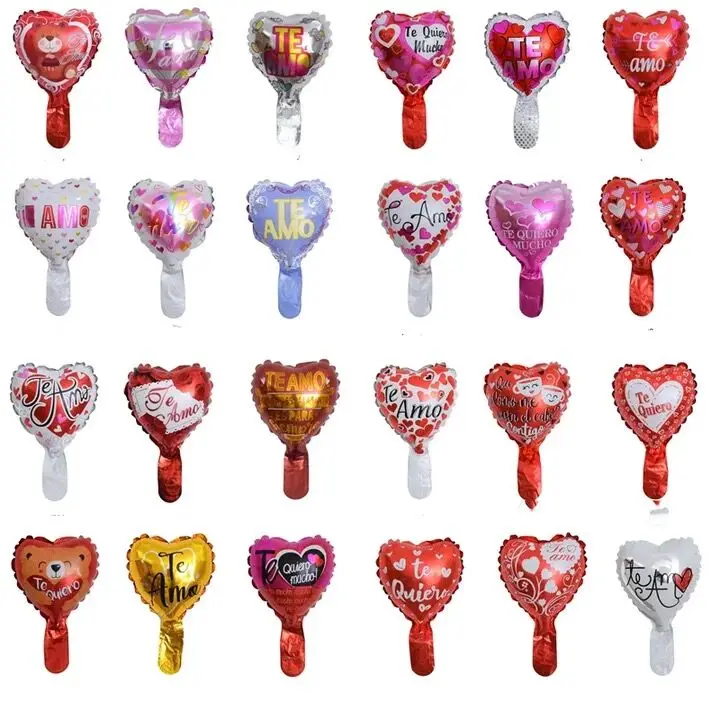 100pcs 6inch Spanish TE AMO foil balloons Red love heart globos wedding Valentine's Days party decor birthday party supplies