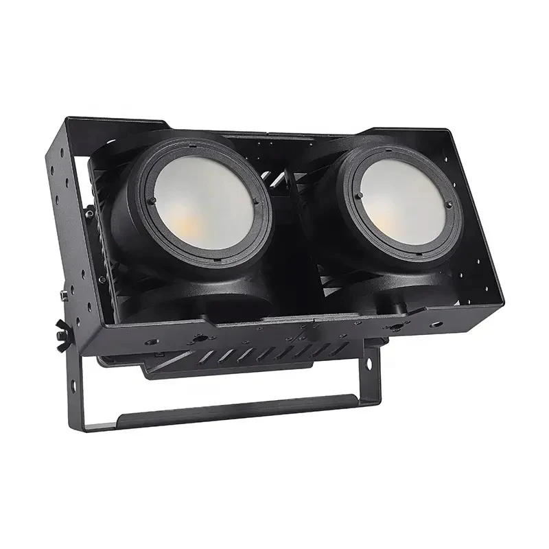 Blinder de scène LED extérieur, blanc chaud et froid, projection de festival, lumières de fête, 2 en 1, COB, IP65, 2x100W, 6 pièces