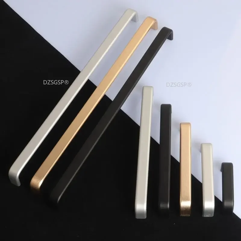 Furniture Aluminum Handles Kitchen Door Cabinet Straight Handle Pull Knobs Desk Drawer Pulls Door Knob Cupboard Handles