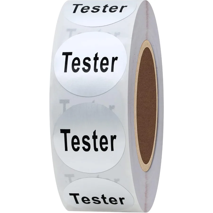 

Прозрачные этикетки для косметических тестеров, круглые, 20 мм, всего 500 в рулоне, серебро