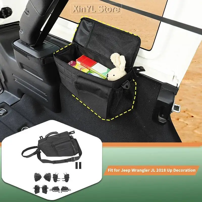 

Car Durable Black Oxford Car Trunk Roll Cage Storage Bag For Jeep JK JL Interior Accessories
