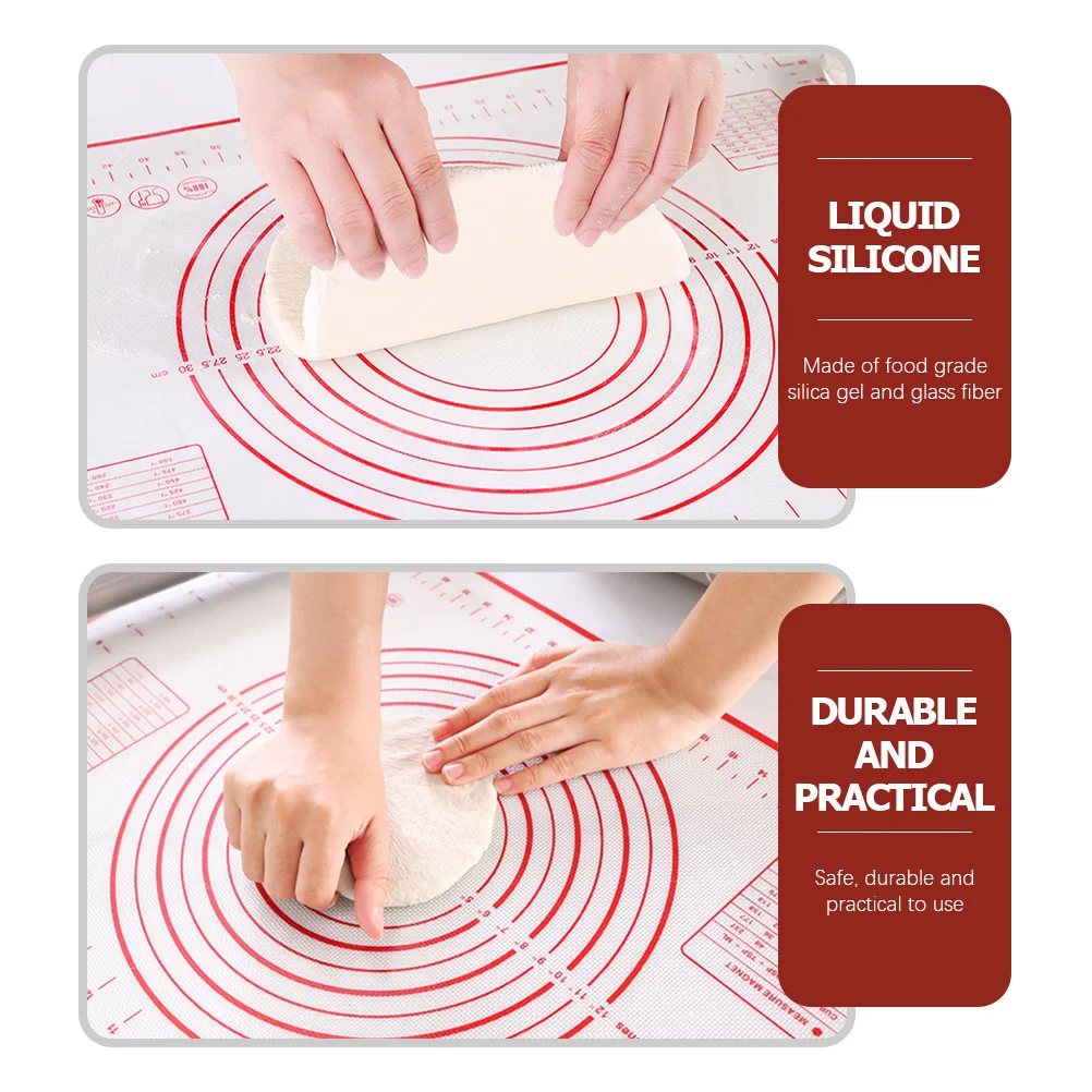 

Kneading 20X15Inch Reusable Silicone Dough Mat Non-Skid Countertop Rolling Pastry Mat For Kitchen Baking Home Use