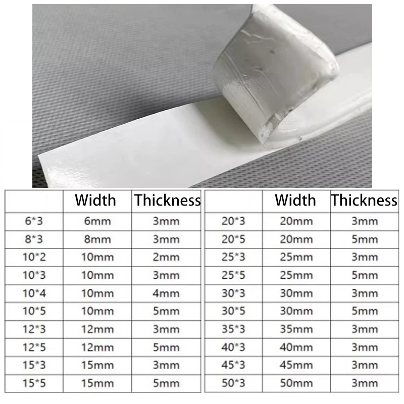 PTFE Foaming Sealing Strip White Elastic Band Elasticity Sponge Strip Expanded Body Band High Temperature Resistance T 2/3/4/5mm