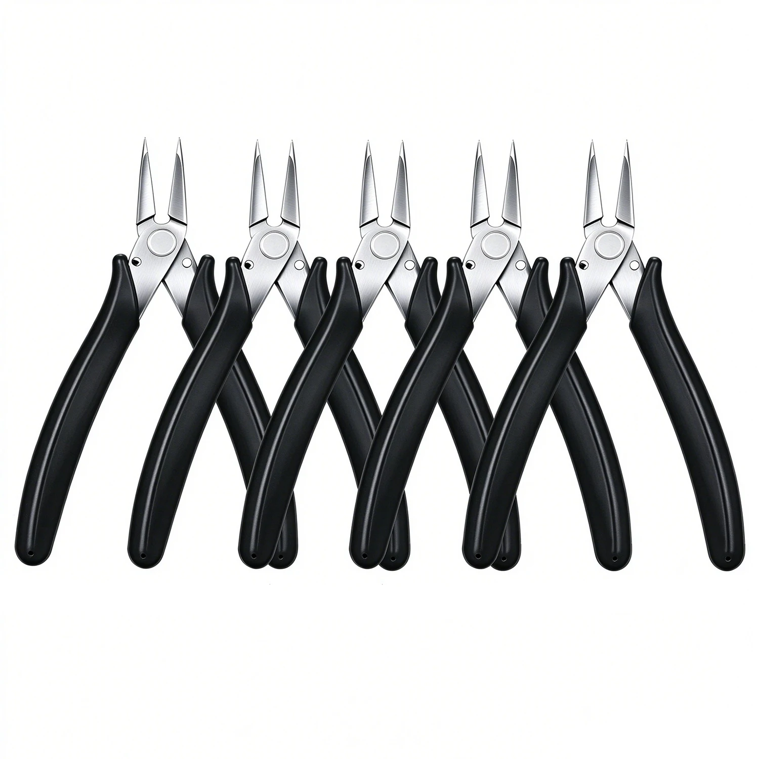 137mm Fine Tip Jewelry Making Pliers Non-serrated Jaw Wire Wrapping Hand Tool for Beading Repair Craft Long Nose Pliers