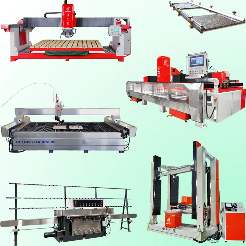 HUALONG Stone Machinery HKNC-500+ Multifunctional 5 Axis Cnc Router Bridge Saw Granite Marble Stone Cutting Machine with Milling