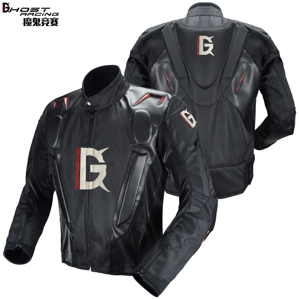 

GHOST RACING Motorcycle Jacket Motorbike Racing Clothing Motorcycle Rider Jacket Clothing Moto Riding Anti-fall Pull Body Armour