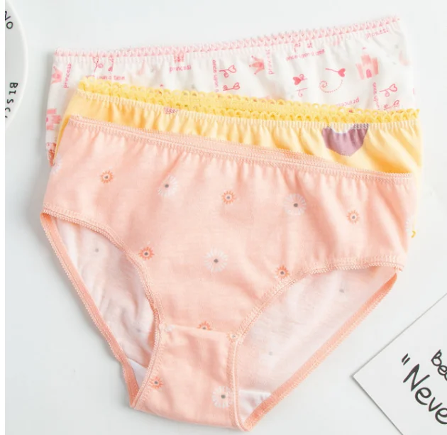 3Pcs/Pack Fashion Baby Girls Underwear Cotton Panties Kids Shorts Briefs Children Underpants 2-12Years