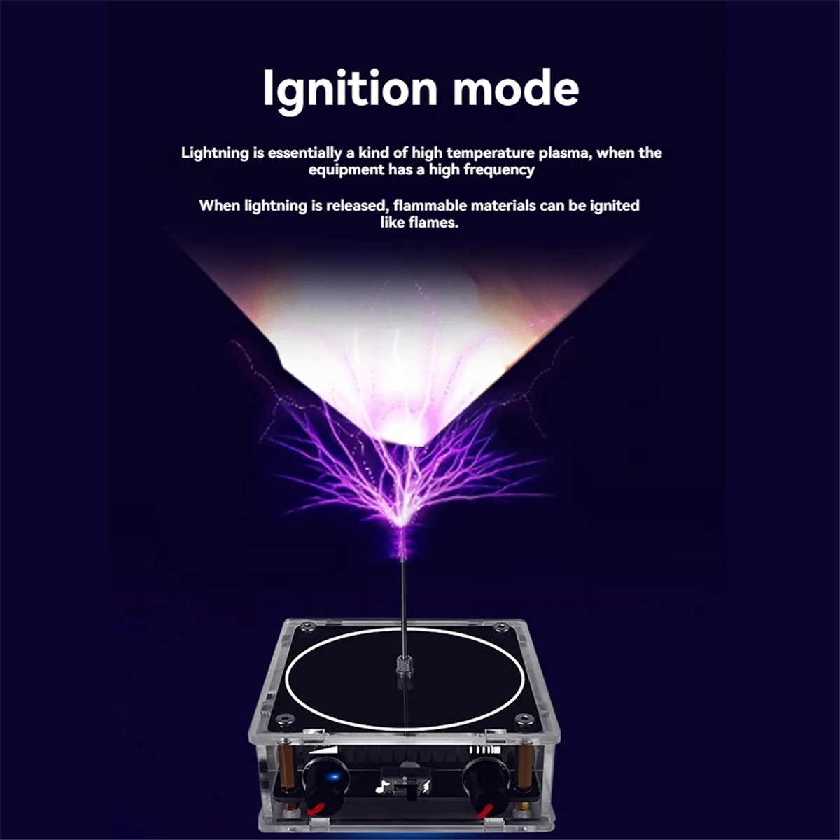 Summer sale  Bluetooth Music Coil, Touchable Artificial Spark Arc Generator, Science Teaching Experiment Tool US PLUG