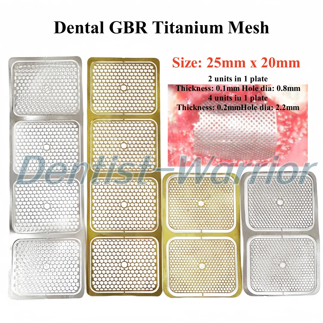 

Гибкая безопасная титановая сетка для стоматологии GBR, сетчатая пленка для регенерации барьеров 20x25 мм, золото/серебро, 2-в-1/4-в-1