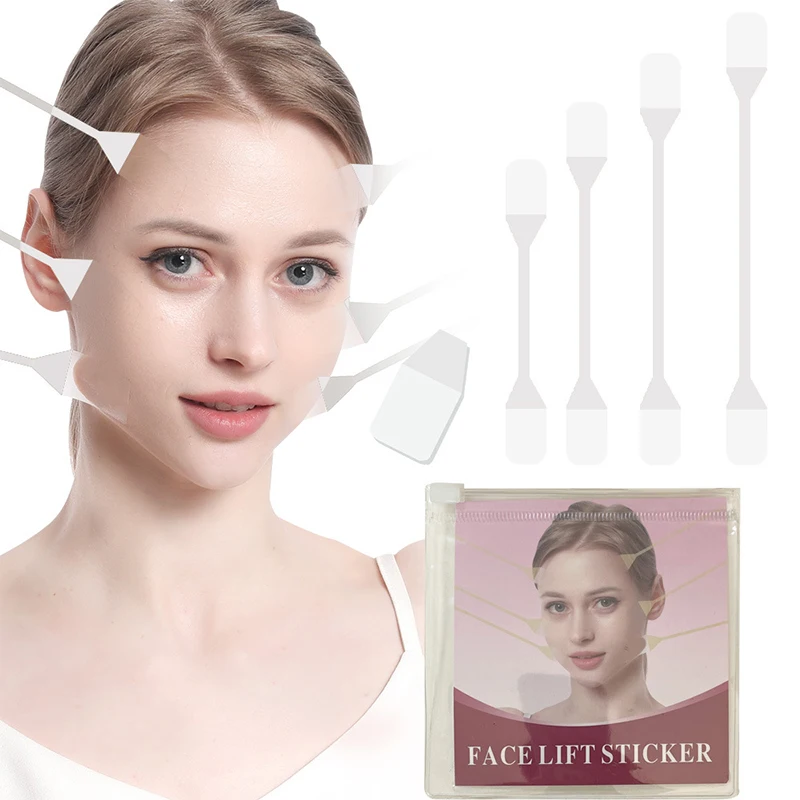 غير مرئية الوجه التخسيس الشريط إزالة التجاعيد ملصق الوجه ملصقات الرقبة العين رافع ملصق مكافحة الشيخوخة التصحيح شد الوجه الشريط #4