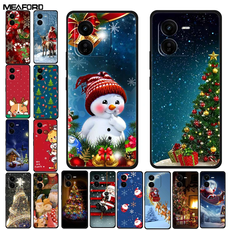 Christmas Case For Vivo iQOO Z9x Case Z9 Turbo 5G Z8X Z7Pro Neo7 SE Z5 Z6X Soft TPU Silicone Phone Case for iQOO Z9 Turbo Fundas