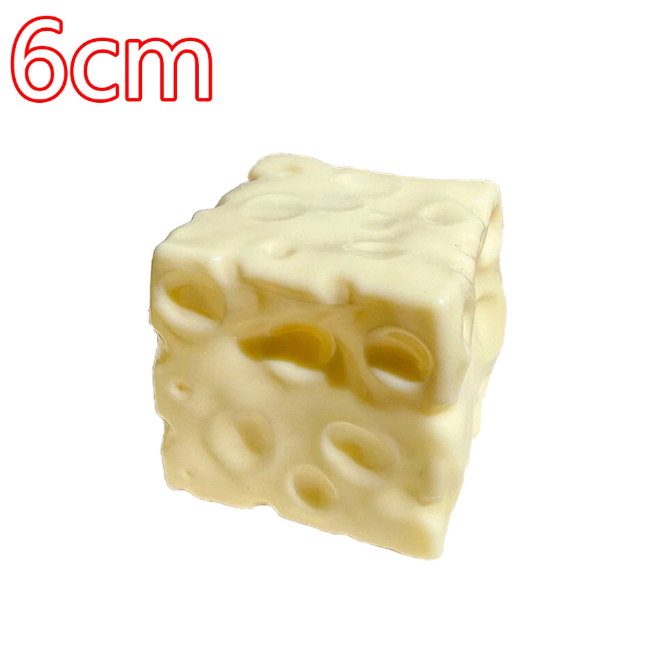 5/6/7CM Jumbo Kaasblok Stressbal Vormbaar Knijpdecoratie Niet-stuiterend of stuiterend ASMR Sensorisch Anti-stress Verlichting Knijpbaar Speelgoed