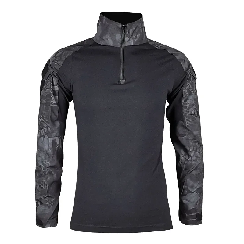 T-shirt militaire à manches longues pour hommes, chemise de randonnée, vêtements de travail respirants, chemise de saut, vêtements d'entraînement, vêtements de chasse, vêtements de l'armée