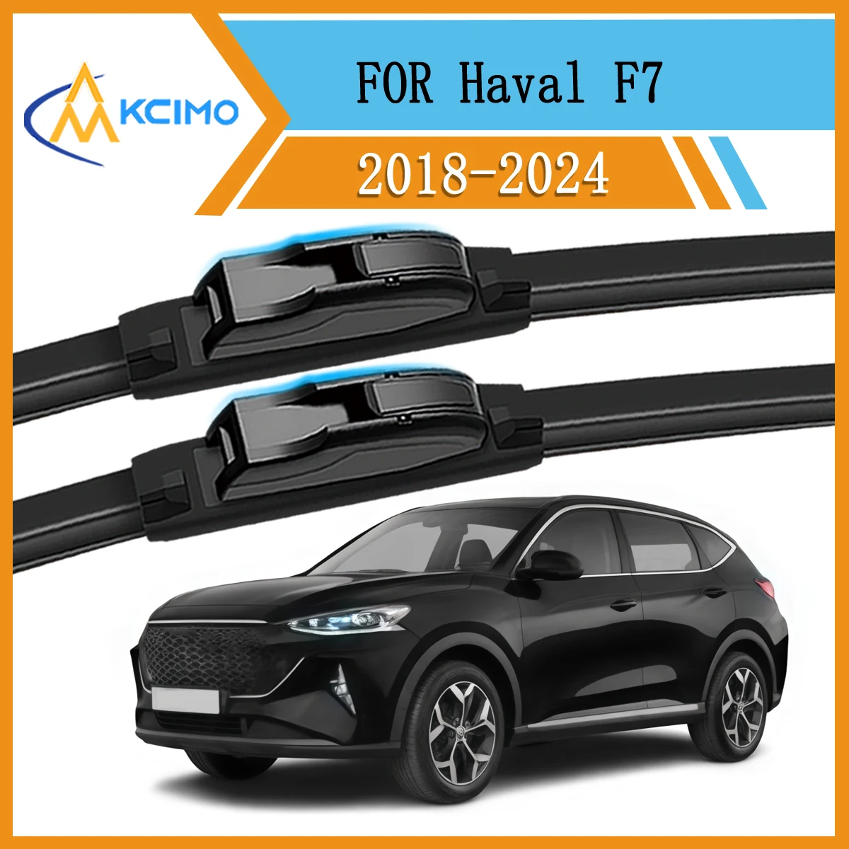 

Perfect Fit Set Front Windshield Wiper Blades For Haval F7 2018-2024 All-Season Rubber Streak-Free Cleaning Easy Clip Install