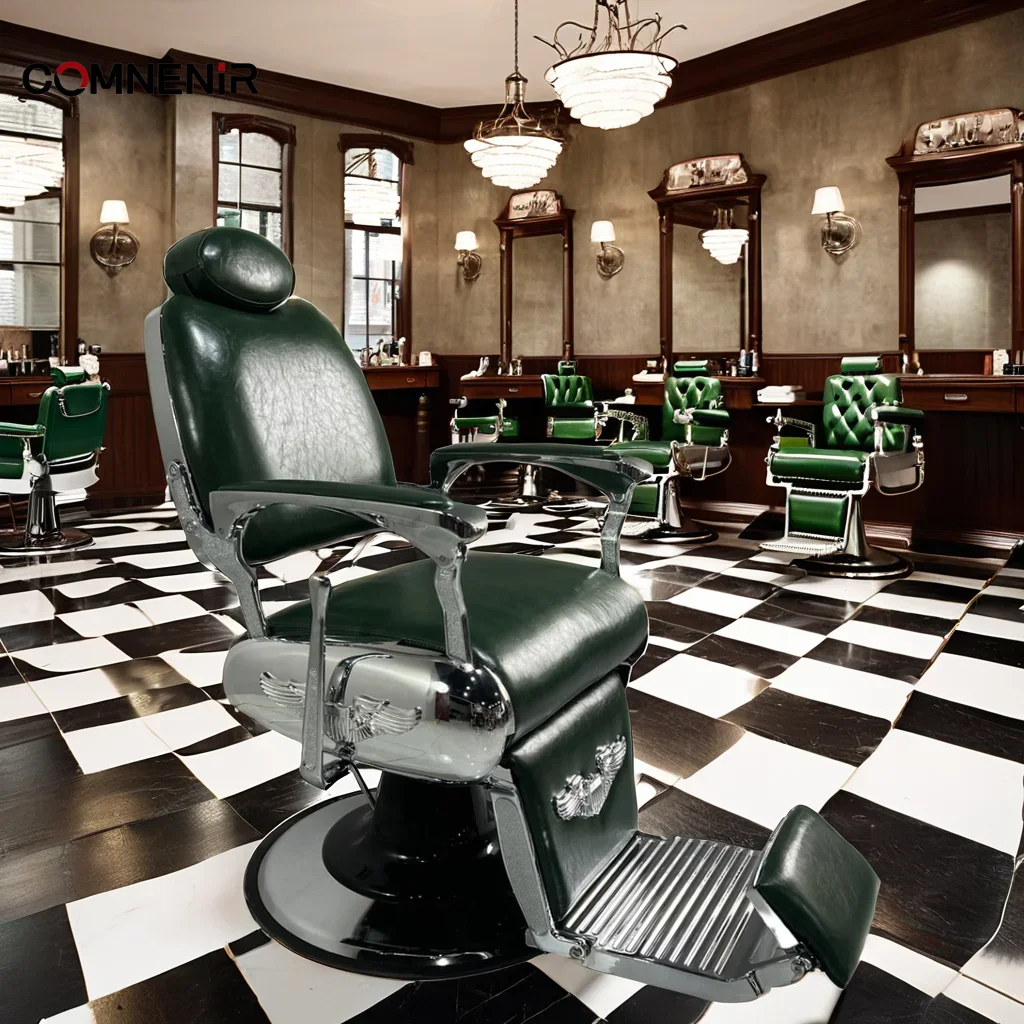 

Hot Sale Portable Barber Chair with Spare Parts Cheap and Convenient Wholesale Barber Chair Quality Leather Furniture