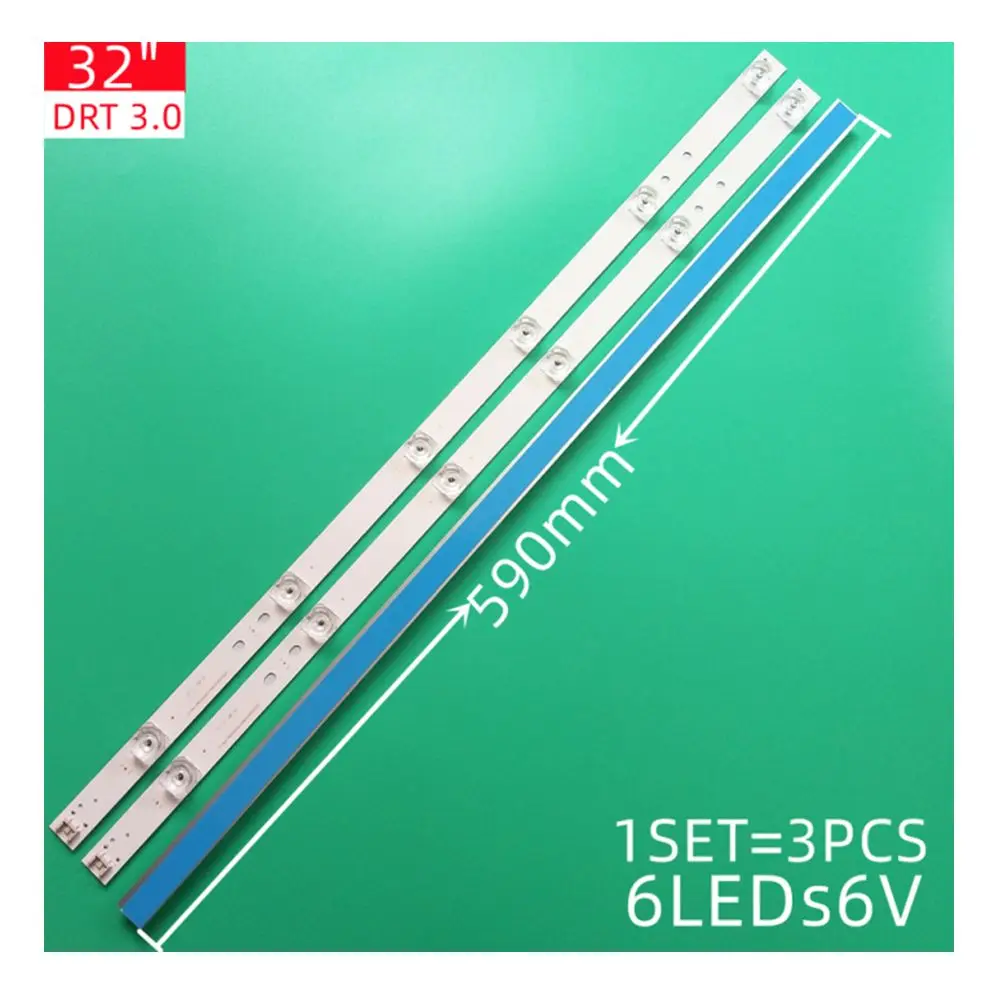 LED strips for backlighting, 3 pcs. * 6 LED, 590mm, compatible with 32LB561V UOT A B 32 inch DRT 3.0 32 A B 6916l-2223A 6916l-22