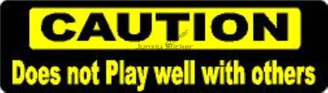 

Warning Not To Play with Other People's Helmets and Car Stickers Too Well