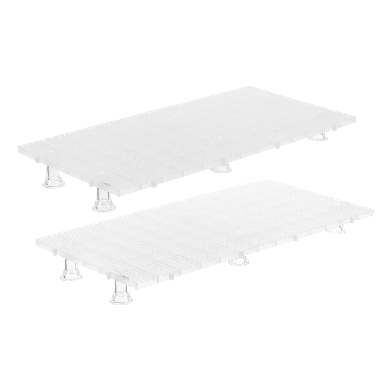 

4pcs Root Control Chassis Semi Transparent Grid Panels White Clips 6 Transparent Feet Planter Base Tray for Flowers