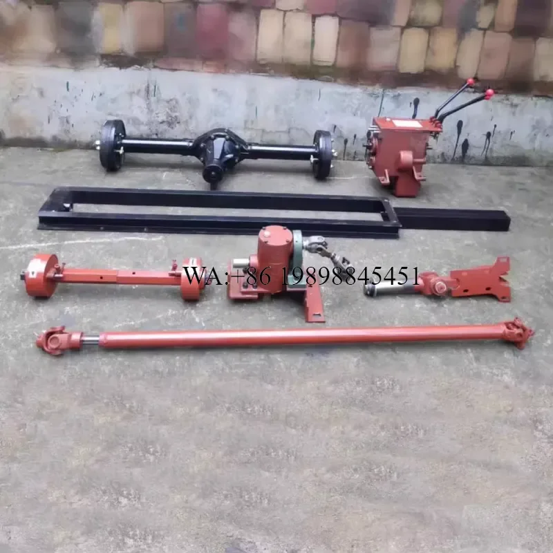 WMWMNU for Engine Powered 4WD Walking Tractor Hub Axle Hand Held Multifunctional Micro Tillage Small Tracked