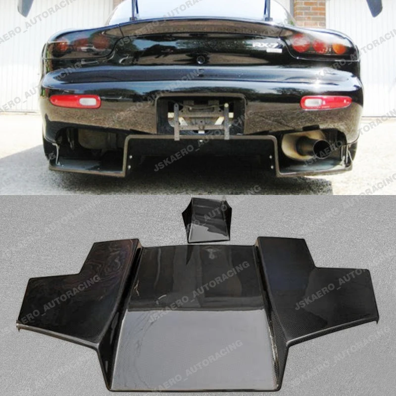 For Mazda RX7 FD3S Carbon Fiber Rear Under Diffuser Lip Addon Trim car Bodykits 2PCS