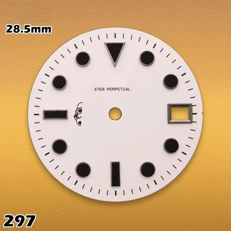 S-type 28.5mm Black Knight Dial White Dial NH35/NH36 Movements Watches for men Watch Modification Accessories Repair