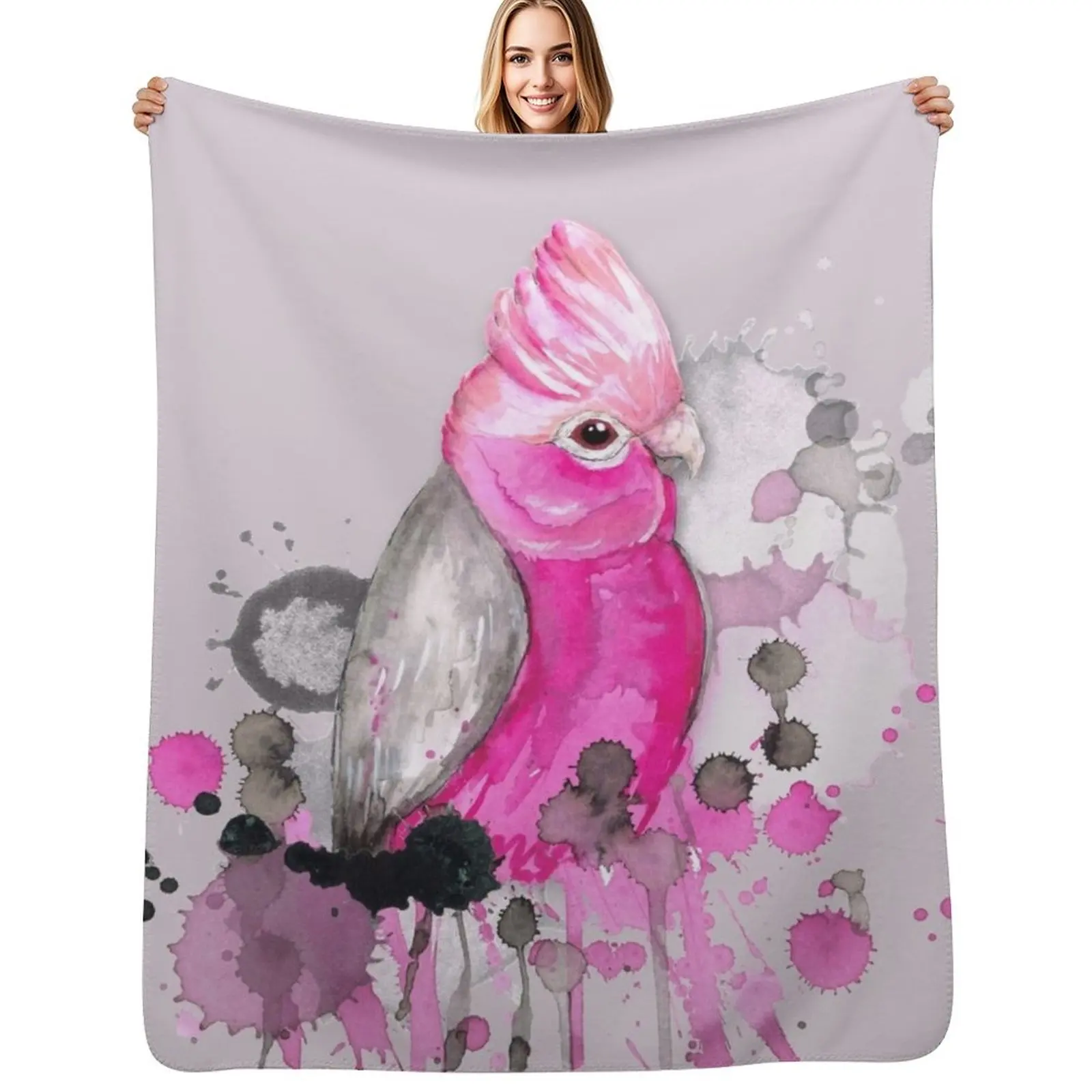 

Galah cockatoo Throw Blanket Plaid on the sofa Luxury Brand Summer decorative Blanket