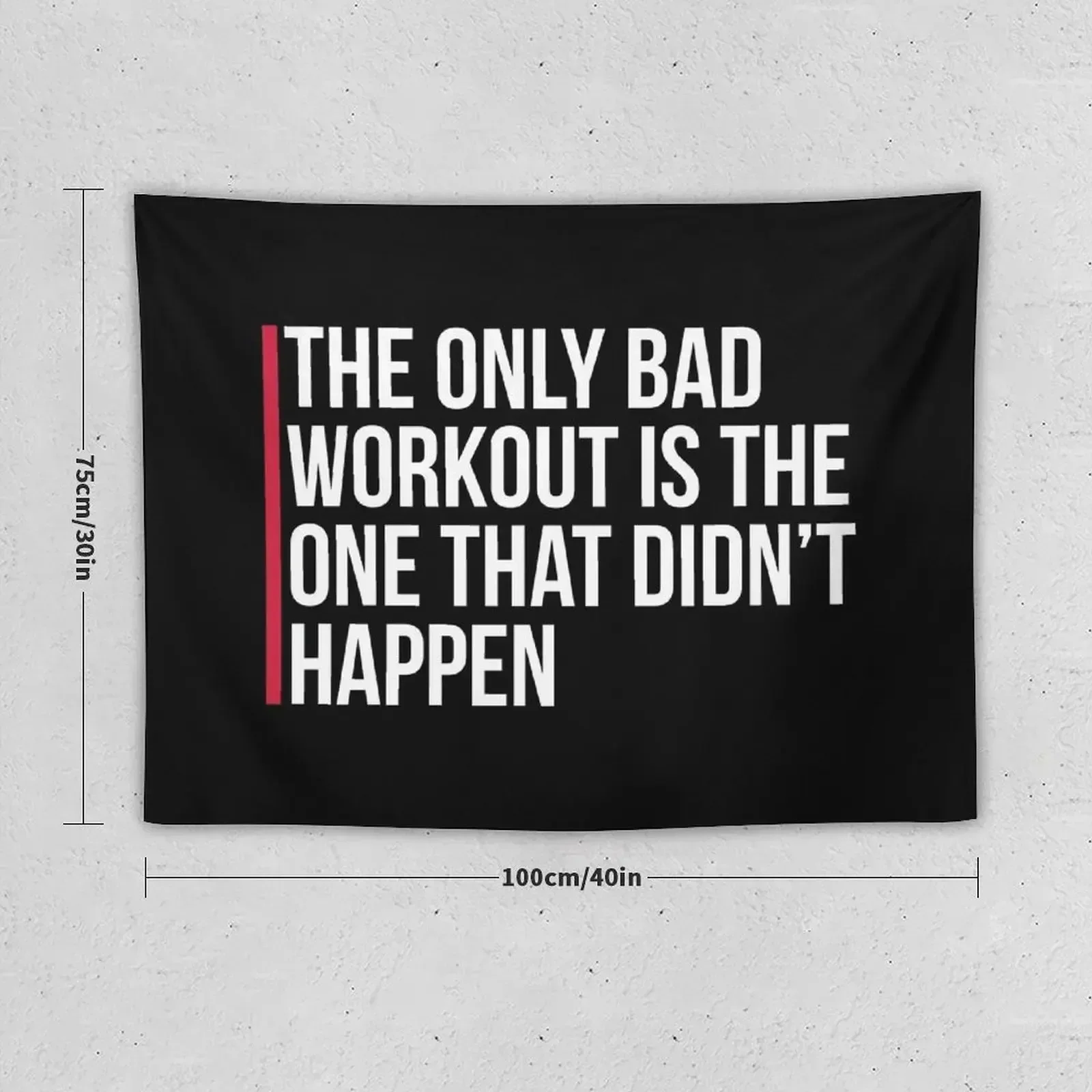 The Only Bad Workout Gym Quote Tapestry Decor For Bedroom Tapete For The Wall Tapestry