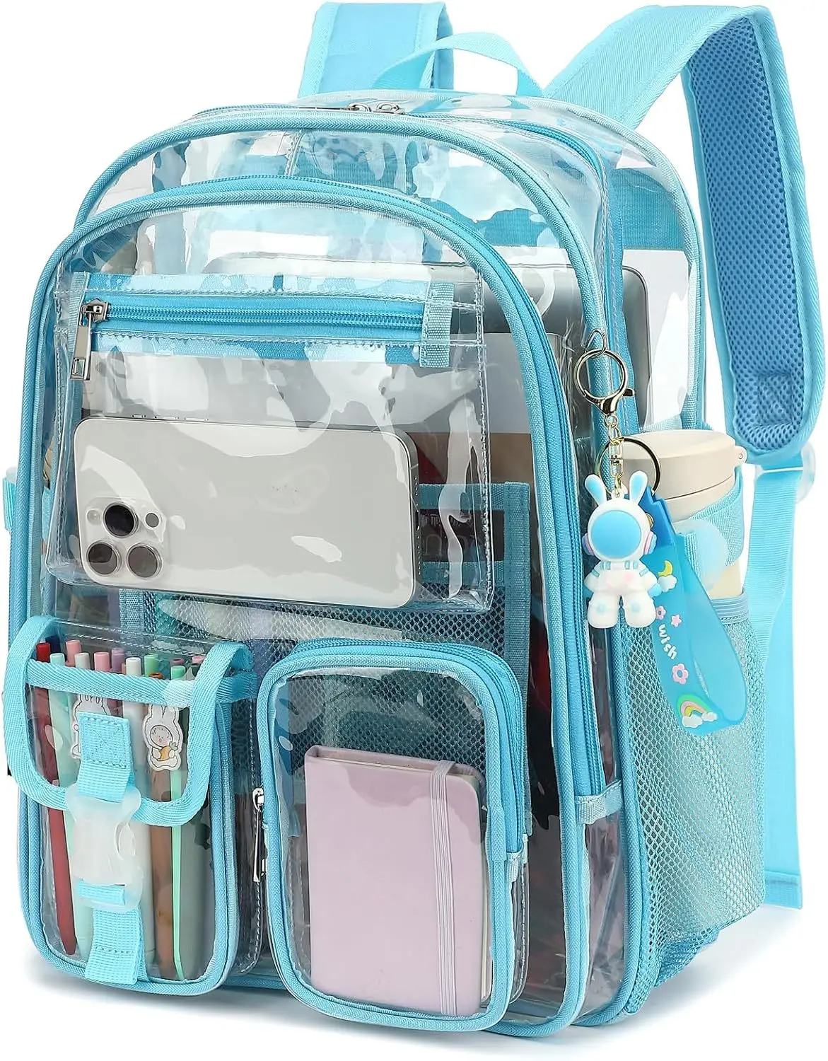 New Backpack Suitable for Schools, Heavy-duty PVC Transparent Bag Suitable for Sports Fields