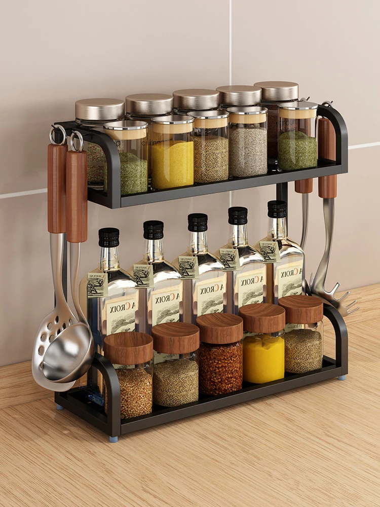 

Kitchen Spice Rack Multi-Layer Countertop Narrow Gap Small Condiment Seasoning Bottle Box Storage Rack Products