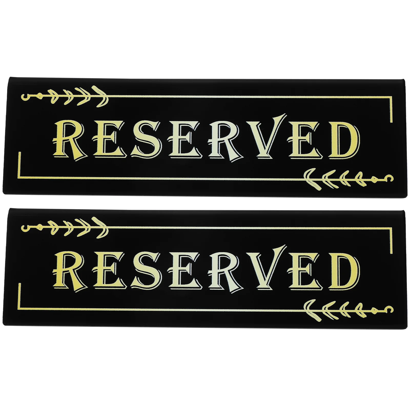 2 Pcs Inverted Triangle Card Table Emblems Signs Memory for Wedding Reserved Set up Setting Acrylic Seating Bedside Chair Logo