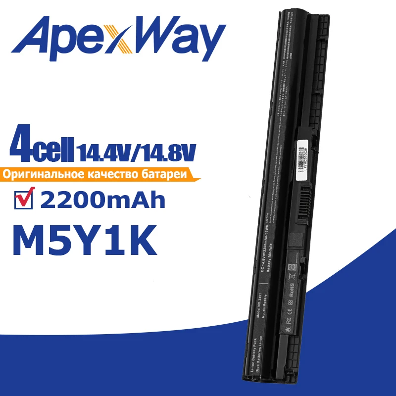 Apexway Laptop Battery M5Y1K For DELL 5455 5558 3000 3560 3570 3560 15 3000 5759 Notebook Battery GXVJ3 HD4J0 KI85W