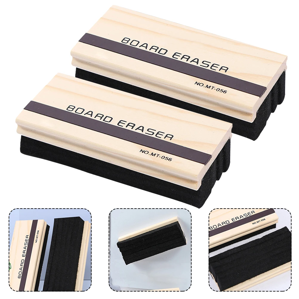 

3Pcs Blackboard Eraser Magnetic Felt Wood Dust Free Chalk Cleaner for Classroom Office Home Storage Chalkboard Eraser