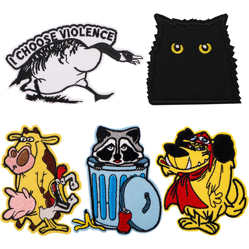 

Cute Animal Patch DIY Applique Patches Sticker DIY Sewing Clothing Jacket Badges Iron on T-shirt Accessory