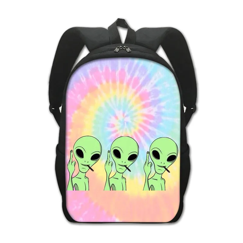 

Funny Cartoon Alien Printed Backpack for Student Kids Boys Girls Ufo Rucksacks Children School Bag for Teenager Laptop Book Bags