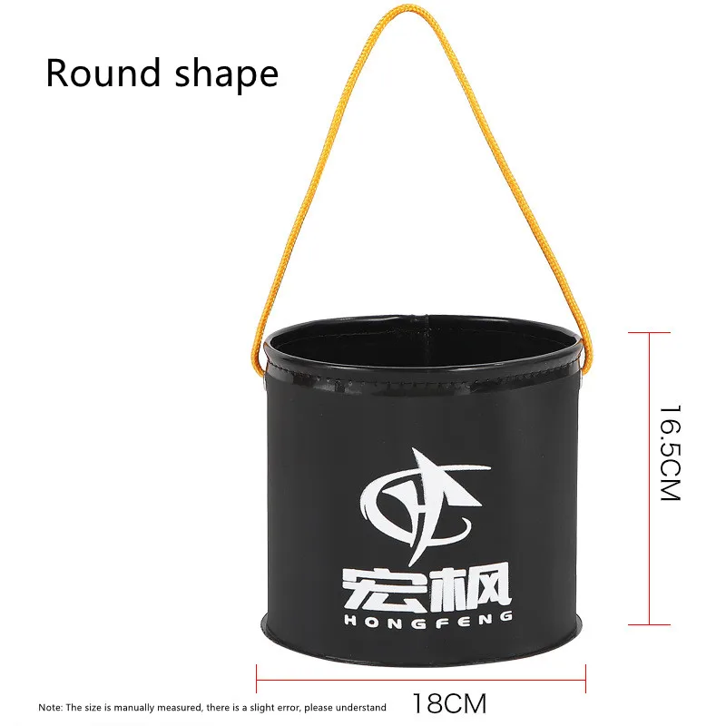 20/24cm Portable Folding Fish Bucket Outdoor EVA Tackle Box with Handle Fishing Bag for Outdoor Fishing