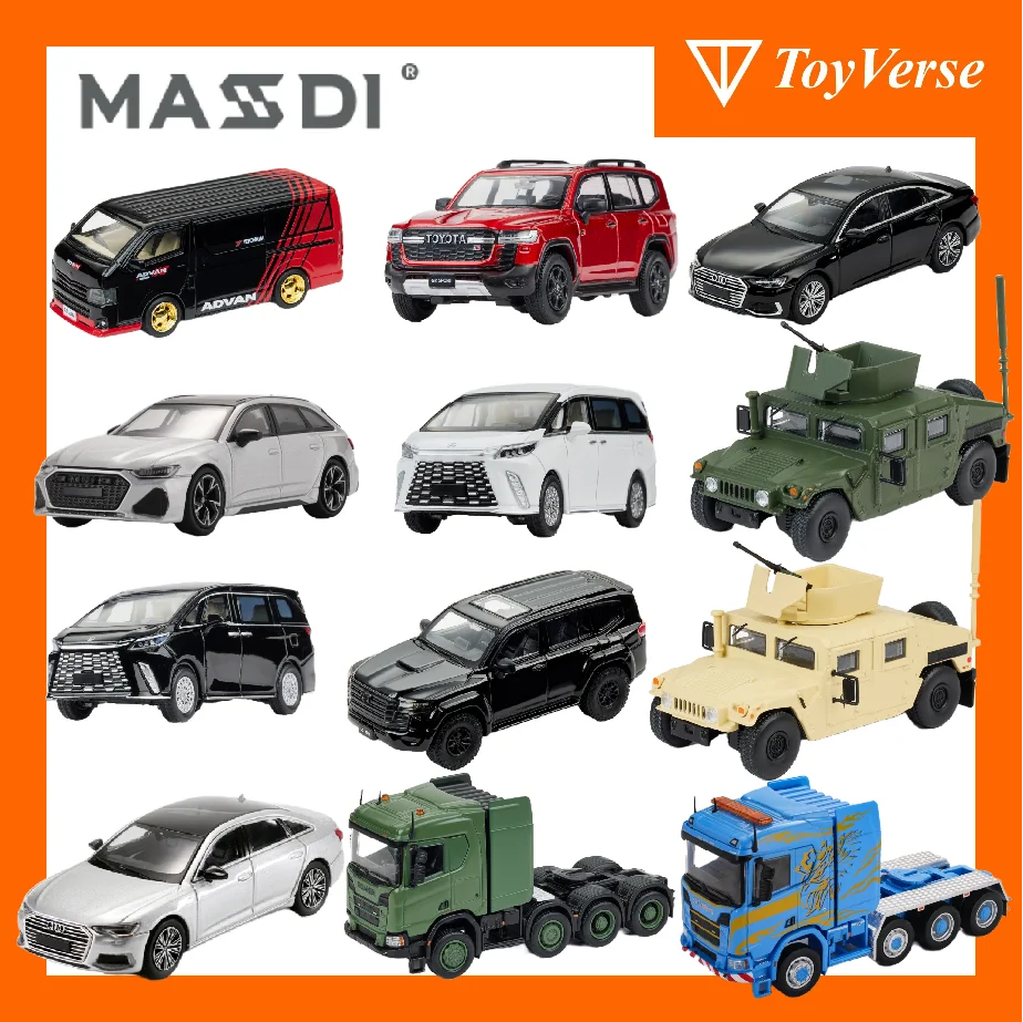

TOYVERSE 1/64 MASSDI миниатюрная литая под давлением модель автомобиля, игрушки на заказ, детская аниме-фигурка