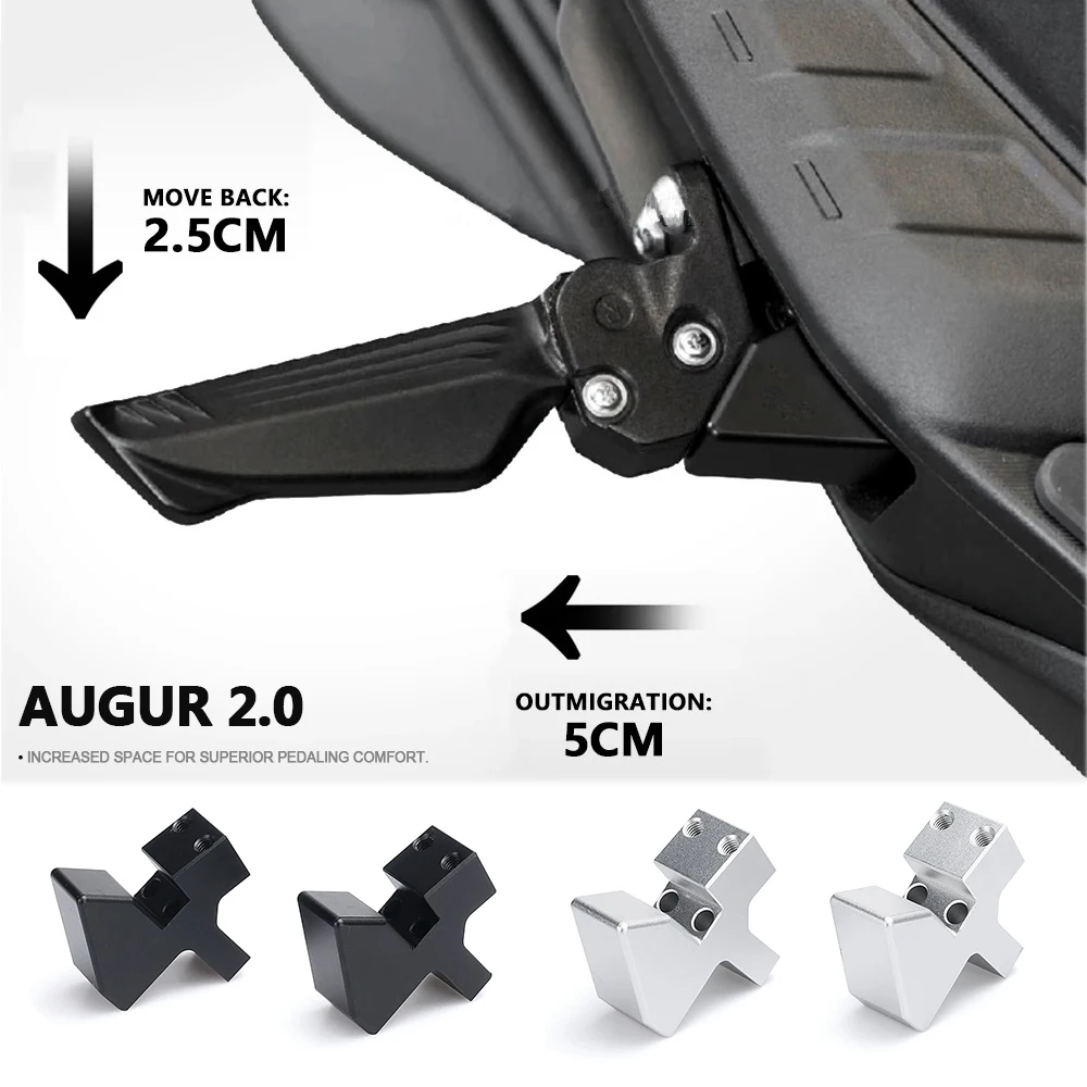 

Motorcycle Accessories Foot Pegs FootPeg For YAMAHA AUGUR Augur 2.0 Black Silver Rear Footrest Extend Lowering Kit