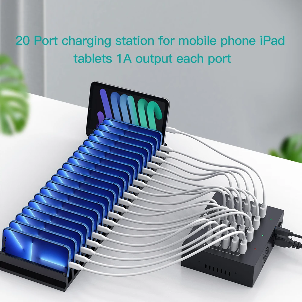 A-213P Sipolar  20 Port Usb 3.0  Hub   for Phone Charging Station  Smart Usb Hub Charger view 2